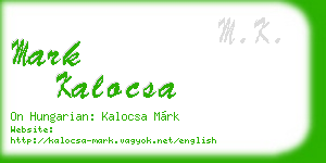 mark kalocsa business card