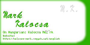 mark kalocsa business card